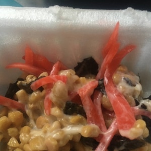 紅生姜ともみ海苔とかつお節のひきわり納豆